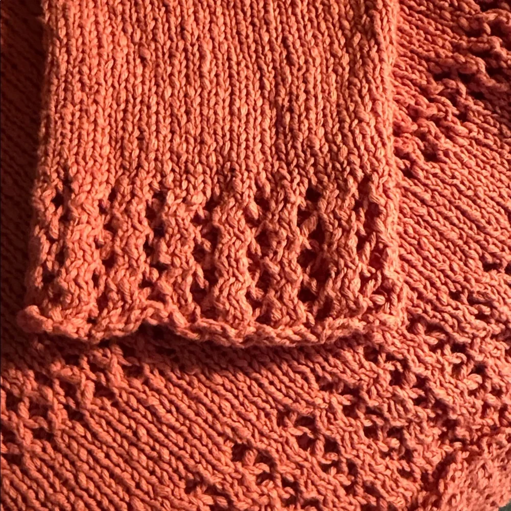 V-Neck Sweater in Warm Orange - Picture 4 of 5